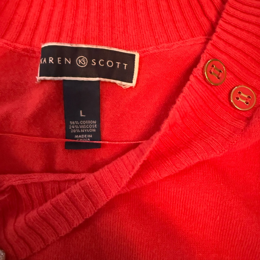 karen scott sweater large women Red - Picture 4 of 9
